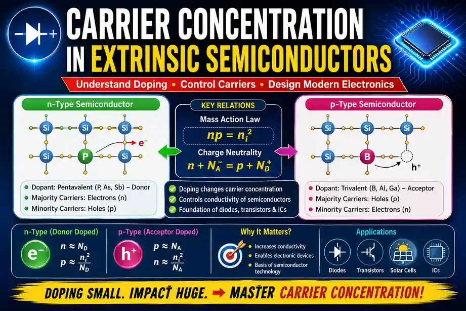carrier concentration in extrinsic semiconductors