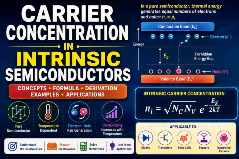 Carrier Concentration in Intrinsic Semiconductors