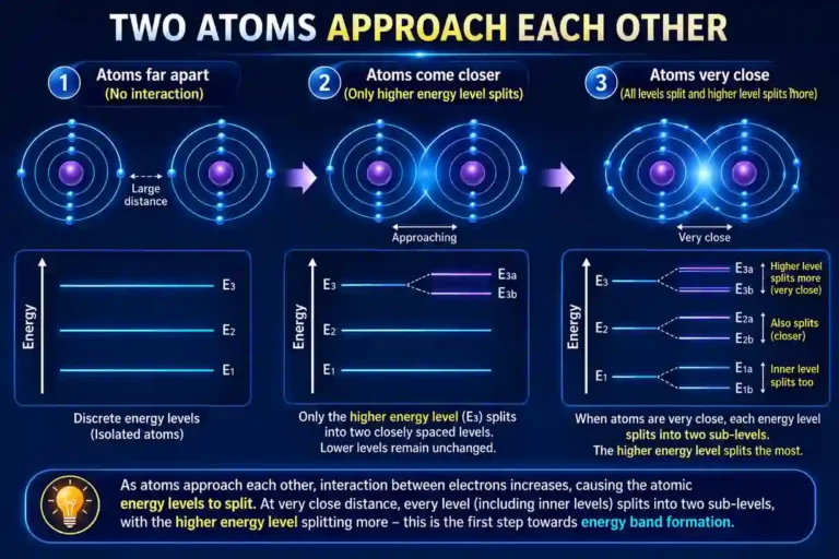 Energy levels of two closely spaced atoms