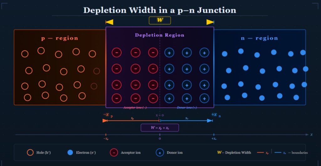 Depletion width in pn junction