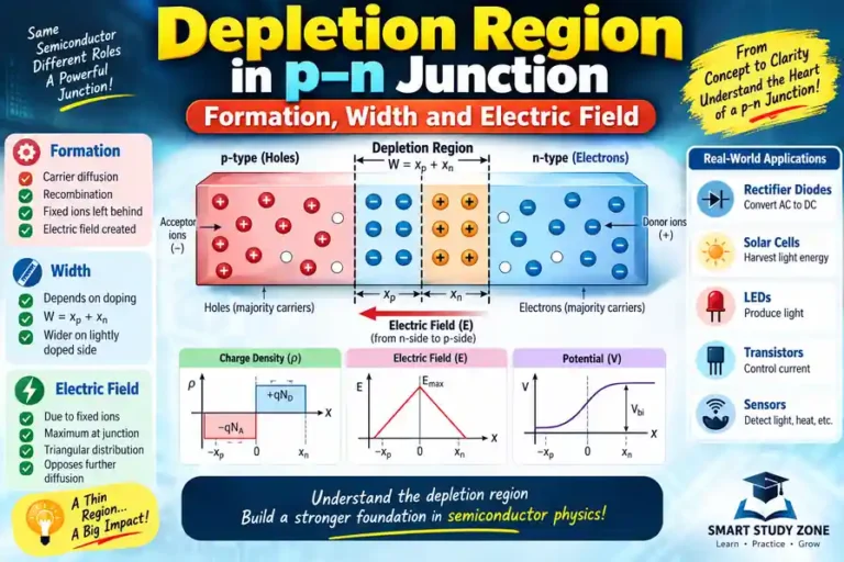 Depletion Region in p–n Junction: 5 Easy Concepts (2026 Guide) 1 depletion region pn junction