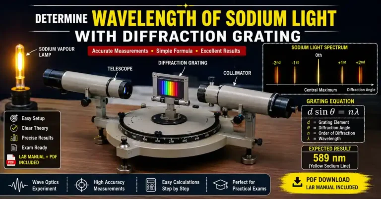 determine the wavelength of sodium light