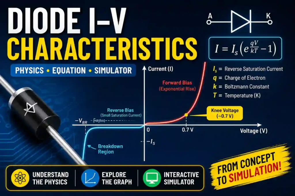 I-V characteristics of pn junction diode