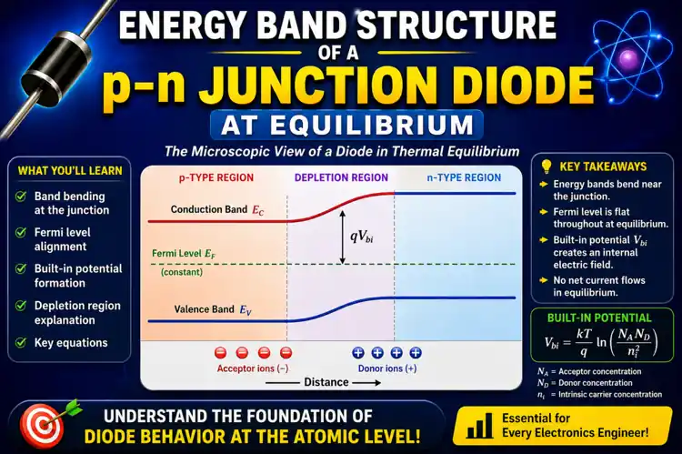 Energy band structure of pn junction diode