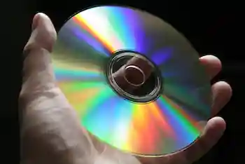 shimmering colors on a CD