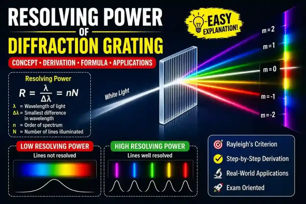 resolving power of diffraction grating