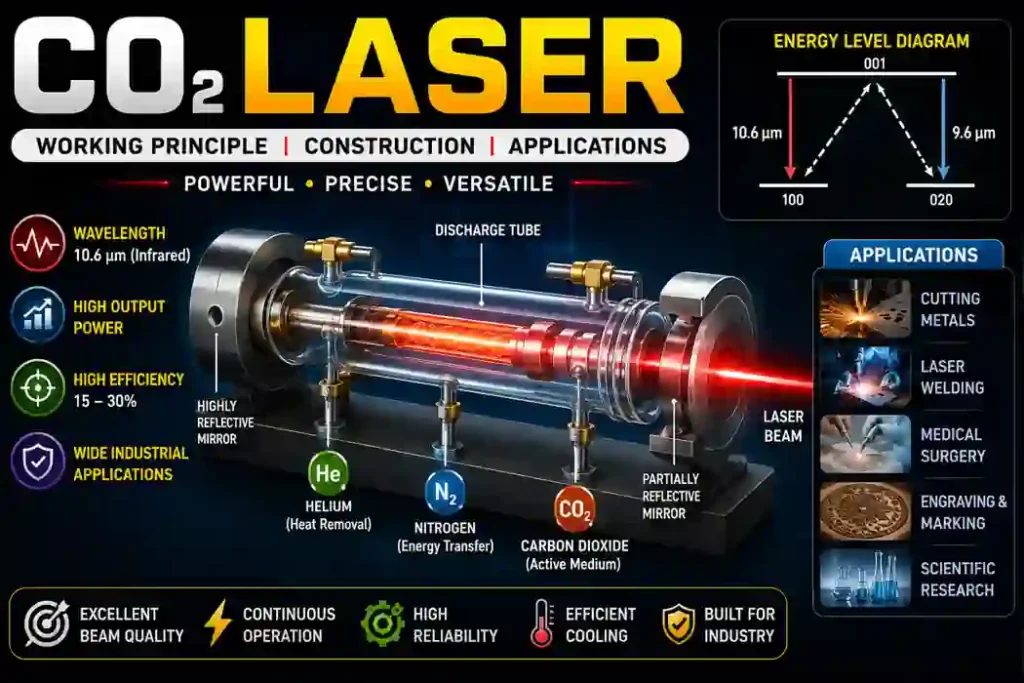 CO₂ Laser: Principle, Construction & Uses